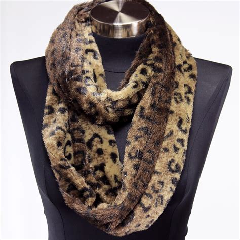animal print fur scarf